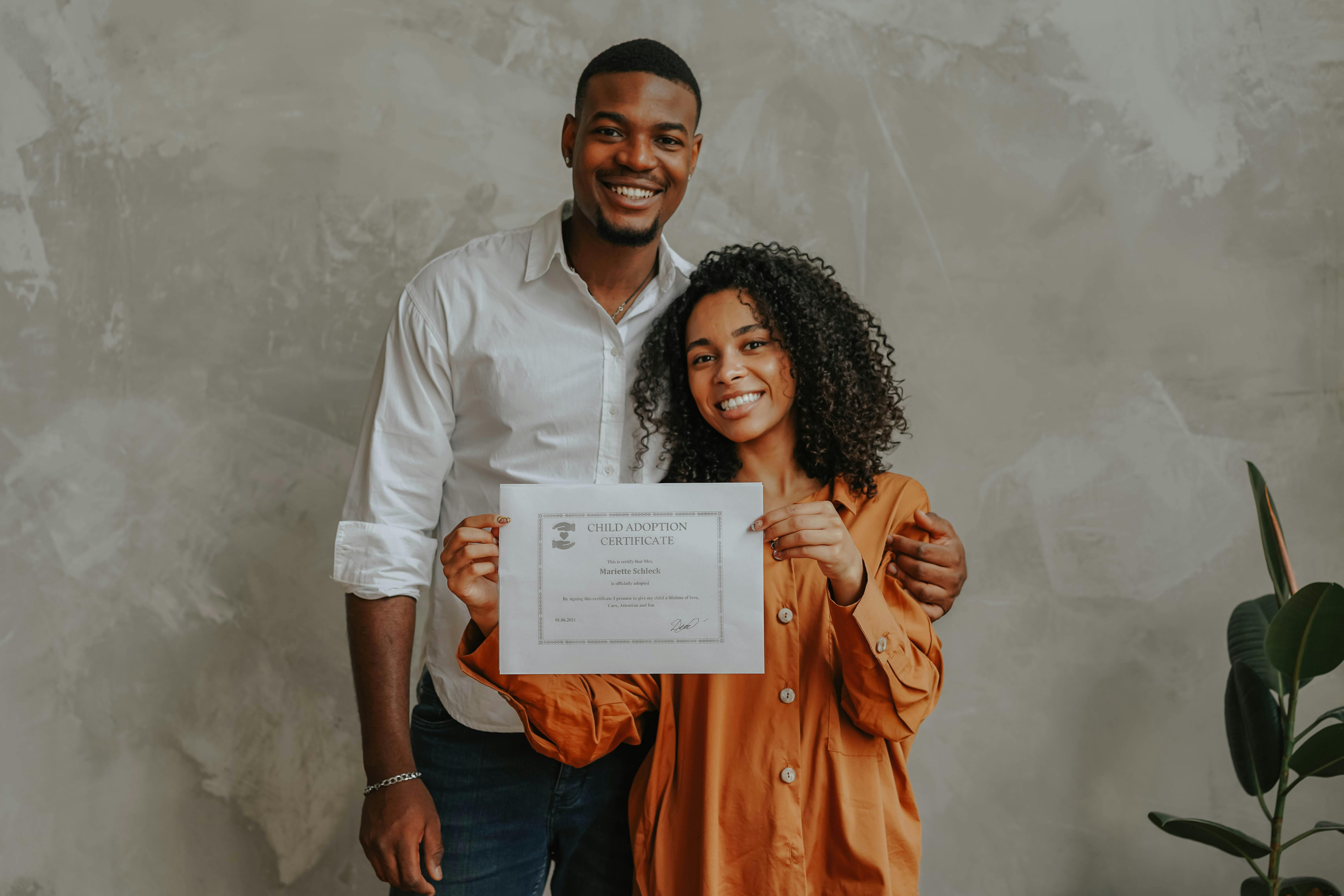 Clients completing a property purchase